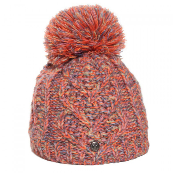 bonnet laine orange multicolore