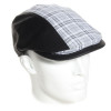 casquette cuir et coton coloris noir