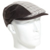 casquette cuir et coton marron