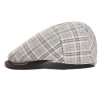 casquette cuir et coton marron