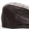 casquette cuir et coton marron