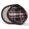 casquette cuir et coton marron doublure coton