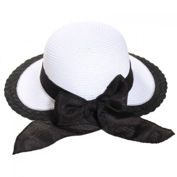 Capeline paille blanche