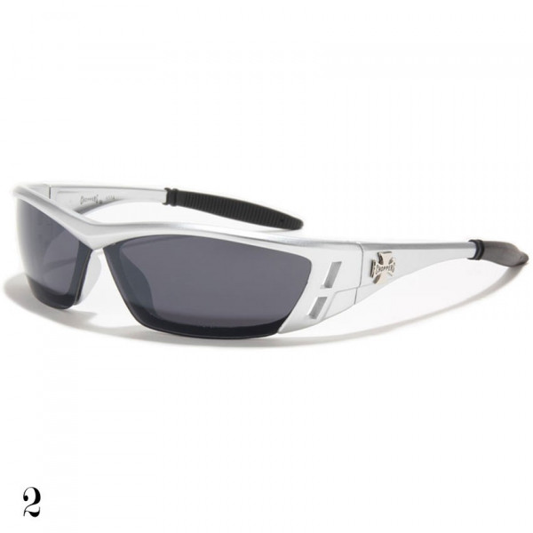 lunette de soleil vision noir monture gris argent