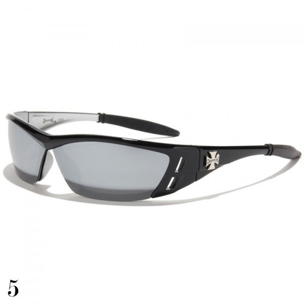 lunette de soleil lentille miroir vision noir monture noir brillant et gris