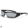 lunette de soleil lentille miroir vision noir monture noir mat