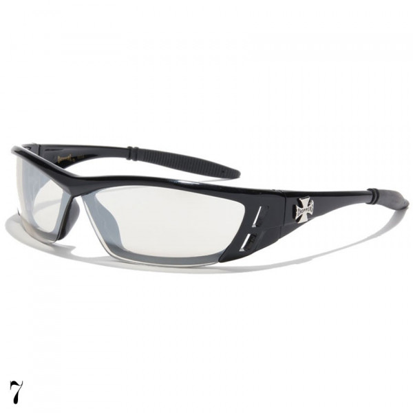 lunette de soleil lentille miroir vision noir monture noir brillant