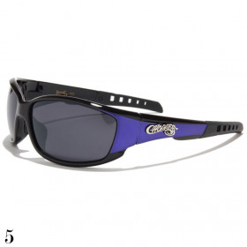lunette de soleil sport et monture bleue