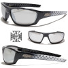 lunettes de soleil monture bicolore et logo Choppers