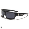 lunette de soleil monture noir et logo moto