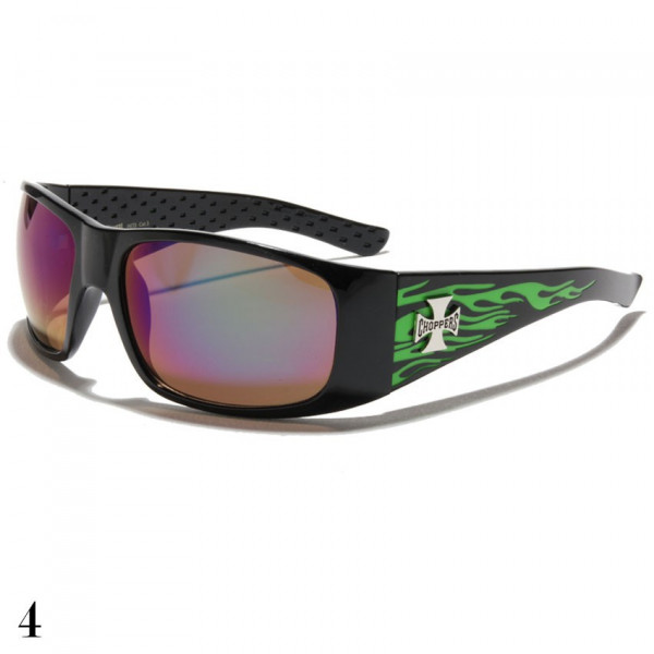 lunette de soleil flamme verte