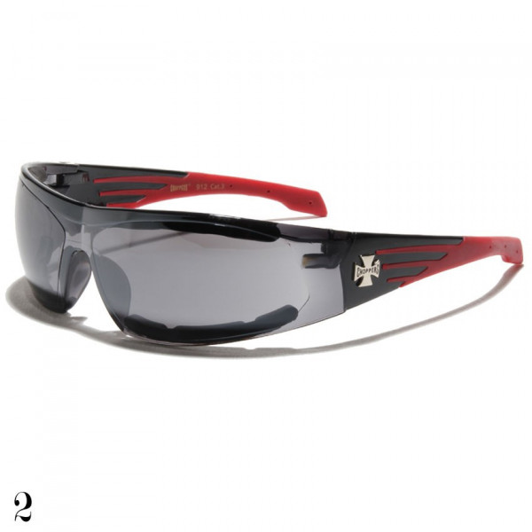 lunette de soleil monture noir et rouge