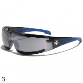 lunette de soleil monture noir et bleu