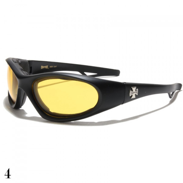 lunette de soleil vision jaune monture noir mat