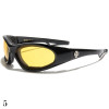 lunette de soleil vision jaune monture noir brillant