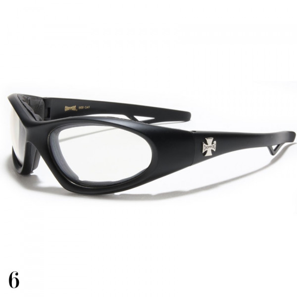 lunette de soleil vision blanche monture noir mat
