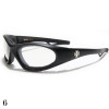 lunette de soleil vision blanche monture noir mat