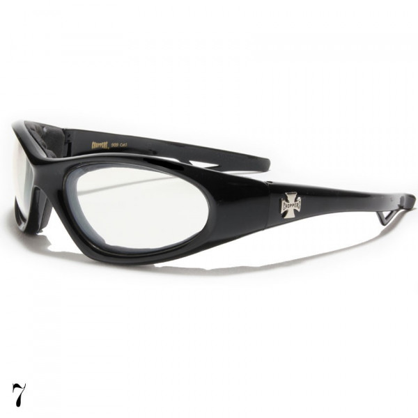 lunette de soleil vision blanche monture noir brillant