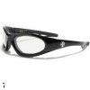lunette de soleil vision blanche monture noir brillant