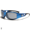 lunette de soleil vision grise monture bleu