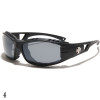 lunette de soleil vision grise noir mat avec logo croix de Malte