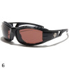 lunette de soleil monture noir brillant et logo croix de Malte