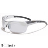 lunette de soleil verre miroir et monture grise