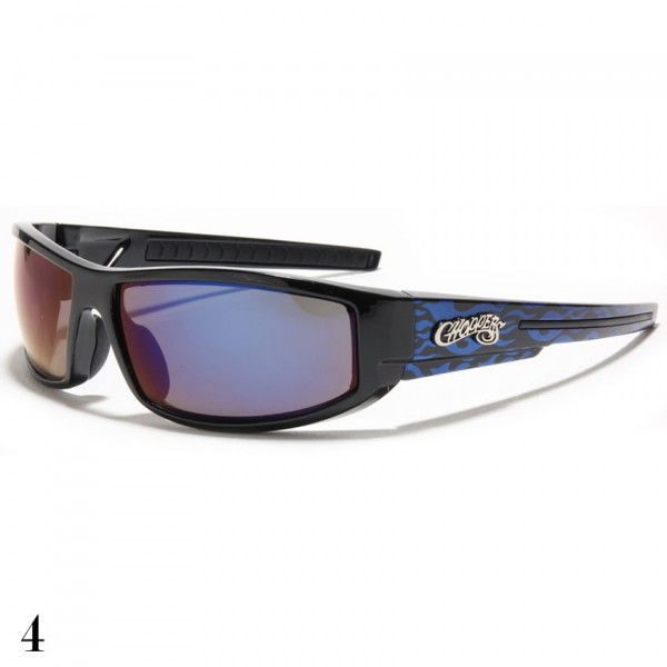 lunette de soleil monture flamme bleue