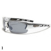 lunettes de soleil monture grise argent
