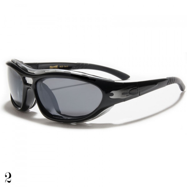 lunettes de soleil vision gris monture noir et gris