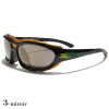 lunettes de soleil verre miroir vision grise monture noir et jaune