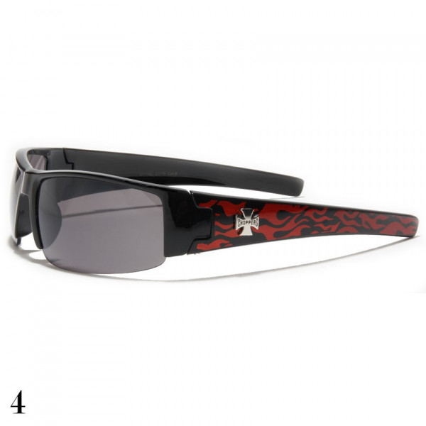 lunettes de soleil vision noir flamme orange