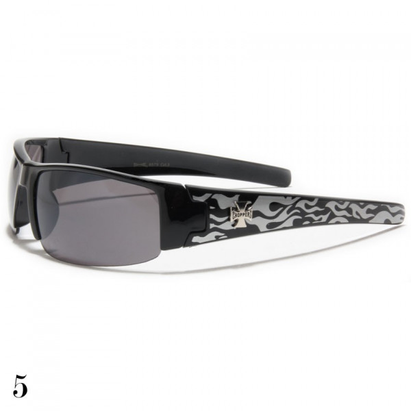lunettes de soleil vision noir flamme grise argent