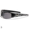 lunettes de soleil vision noir flamme grise argent