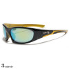 lunettes de soleil monture noir et jaune