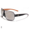 lunettes de soleil vision noir monture noir et orange