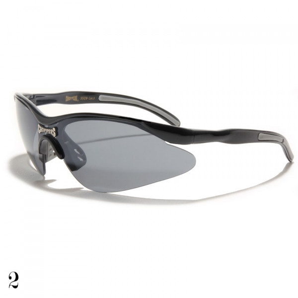 lunettes de soleil vision grise monture brillante noir et grise