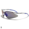 lunettes de soleil vision grise monture grise et bleu