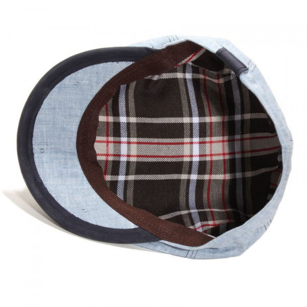 casquette gavroche en lin doublée coton