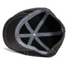 Casquette cuir nappa noir surpiqué