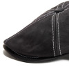 Casquette cuir nappa noir surpiqué