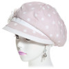 casquette gavroche pour femme en lin coloris rose