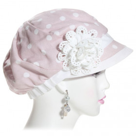 casquette gavroche pour femme en lin coloris rose