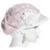 casquette gavroche pour femme en lin coloris rose