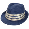 chapeau paille bleu