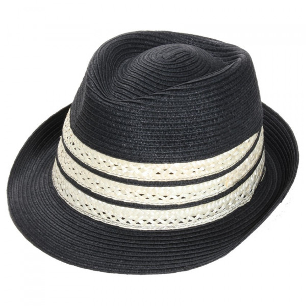 chapeau paille noir