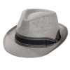 Chapeau paille grise ajourée