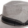 Chapeau paille grise ajourée