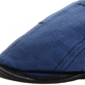 Casquette homme lin bleu marine