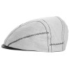 Casquette d'été lin gris surpiqué